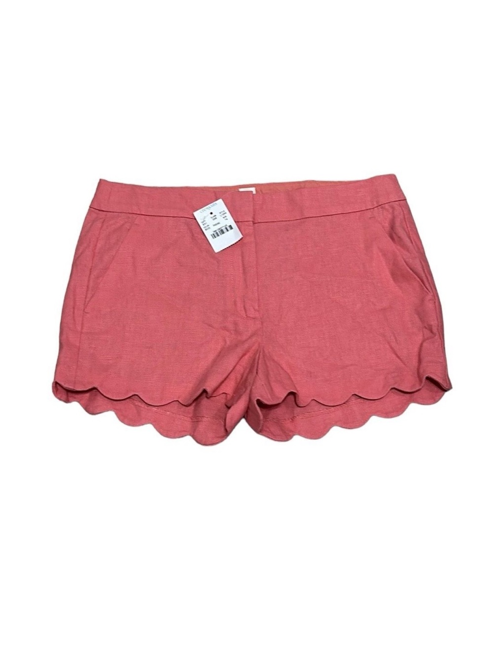 Crewcuts Scalloped Hem Linen Blend Shorts Size 14 NEW